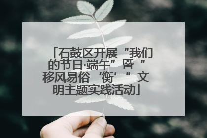 石鼓区开展“我们的节日·端午”暨“移风易俗‘衡’”文明主题实践活动